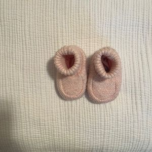 Janie and Jack pink knit bootie 3-6mo